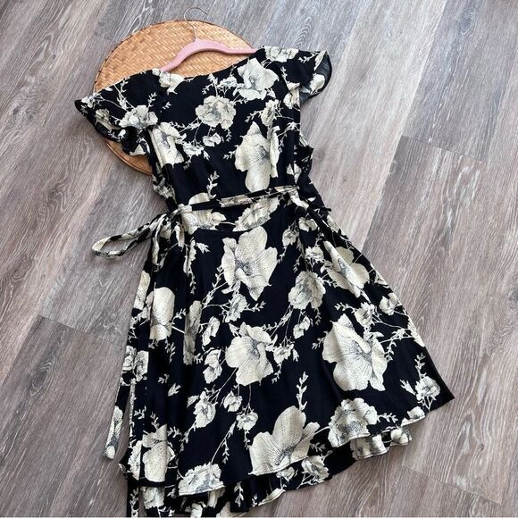 Free people French quarter floral mini wrap dress women’s size S‎ - Picture 8 of 8